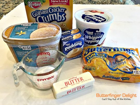 Butterfinger Delight | Can't Stay Out of the Kitchen | sensational #icecream #dessert made with #butterfinger bars! One of my best desserts ever! #chocolate