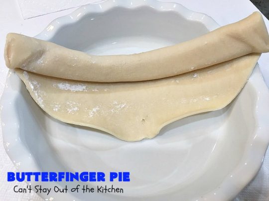 Butterfinger Pie | Can't Stay Out of the Kitchen | This is one of the best #desserts you'll ever eat. It's rich, decadent & outrageously irresistible. It's filled with #Butterfingers so it's got a delightful #PeanutButter & #chocolate taste. Wow your family & friends with this amazing #pie for #ValentinesDay, other #holidays or special occasions. #ButterfingerCandy #ButterfingerPie #ChocolateDessert #PeanutButterDessert