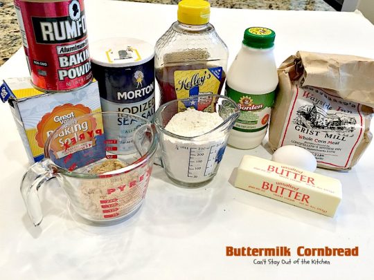 Buttermilk Cornbread | Can't Stay Out of the Kitchen | delicious classic #cornbread recipe with #honey and #buttermilk to make it moist. Great with soup or chili.