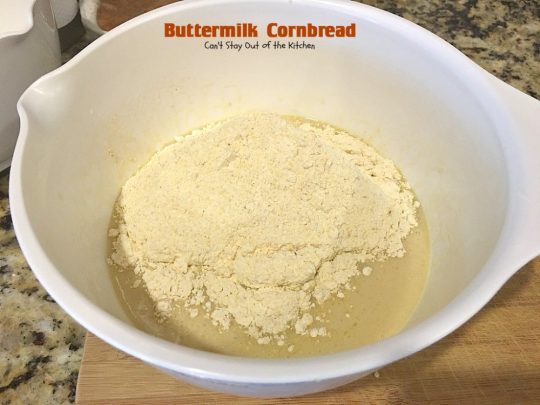 Buttermilk Cornbread | Can't Stay Out of the Kitchen | delicious classic #cornbread recipe with #honey and #buttermilk to make it moist. Great with soup or chili.