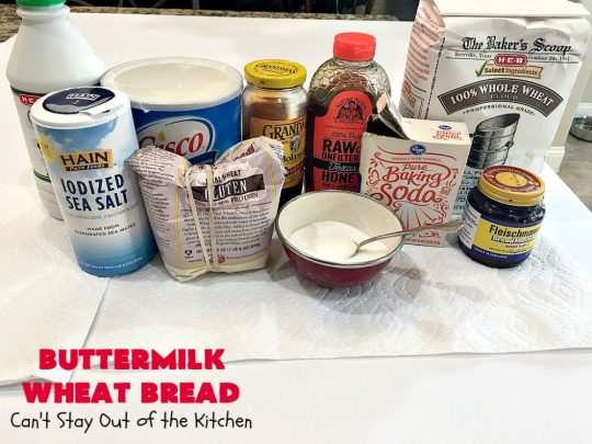Buttermilk Wheat Bread | Can't Stay Out of the Kitchen | this delicious homemade #bread uses all #WholeWheatFlour plus yeast & #VitalWheatGluten to help it raise sufficiently. It's absolutely mouthwatering & terrific as a dinner bread or for #breakfast. It's also incredibly easy to make since it's made in the #breadmaker. #HomeBakedBread #buttermilk #molasses #ButtermilkWheatBread