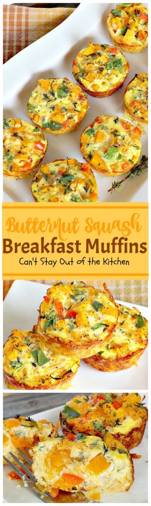 Butternut Squash Breakfast Muffins | Can't Stay Out of the Kitchen | Oh my goodness we LOVED these #breakfast #muffins. These are made with #butternutsquash and so divine! #vegetarian #glutenfree