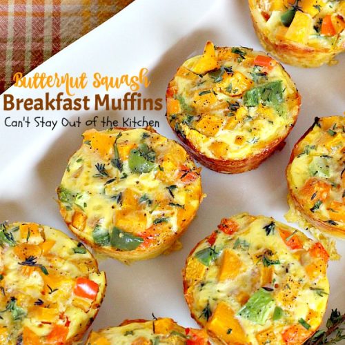Butternut Squash Breakfast Muffins | Can't Stay Out of the Kitchen | Oh my goodness we LOVED these #breakfast #muffins. These are made with #butternutsquash and so divine! #vegetarian #glutenfree
