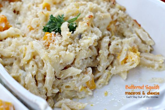 Butternut Squash Macaroni and Cheese | Can't Stay Out of the Kitchen | we LOVED this amazing #Mac&Cheese #pasta. #butternutsquash adds a very subtle sweetness that's quite wonderful. #cheese