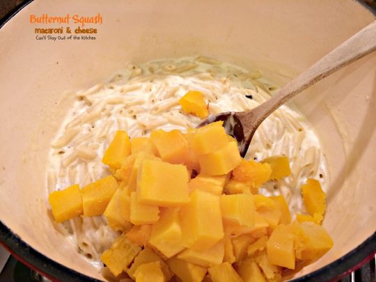 Butternut Squash Macaroni and Cheese | Can't Stay Out of the Kitchen | we LOVED this amazing #Mac&Cheese #pasta. #butternutsquash adds a very subtle sweetness that's quite wonderful. #cheese