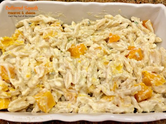 Butternut Squash Macaroni and Cheese | Can't Stay Out of the Kitchen | we LOVED this amazing #Mac&Cheese #pasta. #butternutsquash adds a very subtle sweetness that's quite wonderful. #cheese