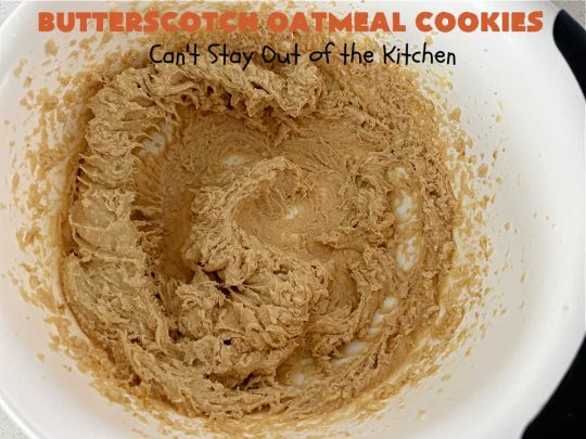 Butterscotch Oatmeal Cookies | Can't Stay Out of the Kitchen | these mouthwatering #OatmealCookies include #pecans, #coconut, #oatmeal & #ButterscotchChips. They're hearty and filling & so delightful to the taste buds, you're sure to want more! Pull them out for #tailgating parties, potlucks, Backyard Barbecues or Family Reunions. Everyone will enjoy these irresistible drool-worthy #cookies. #dessert #ButterscotchDessert #ButterscotchOatmealCookies