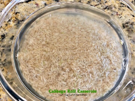 Cabbage Roll Casserole | Can't Stay Out of the Kitchen | the BEST #cabbageroll recipe ever! This one includes #bacon and #mozzarellacheese making an old-fashioned favorite even better. #rice #cabbage #groundbeef