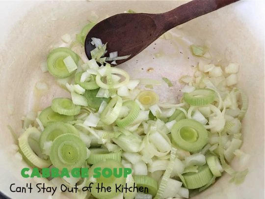 Cabbage Soup | Can't Stay Out of the Kitchen | This has got to be one of the best #CabbageSoup #recipes I've ever eaten! It can be whipped up in less than 45 minutes! It's #healthy, #LowCalorie & #GlutenFree. Great comfort food in fall or winter. #cabbage #StewedTomatoes #carrots