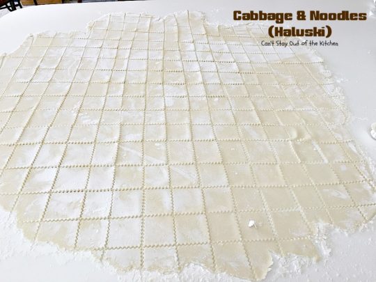 Cabbage and Noodles (Haluski) | Can't Stay Out of the Kitchen | we love this old-world #noodle dish. #Cabbage and onions are fried in #bacon and added to homemade #glutenfree noodles. (Regular #pasta can be substituted). Family favorite.
