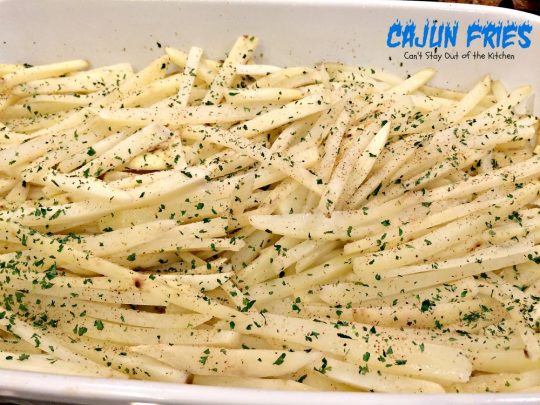 Cajun Fries | Can't Stay Out of the Kitchen | these amazing oven-baked #fries have amazing flavor from #cajun seasoning. #glutenfree #vegan