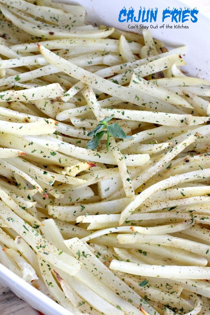 Cajun Fries | Can't Stay Out of the Kitchen | these amazing oven-baked #fries have amazing flavor from #cajun seasoning. #glutenfree #vegan