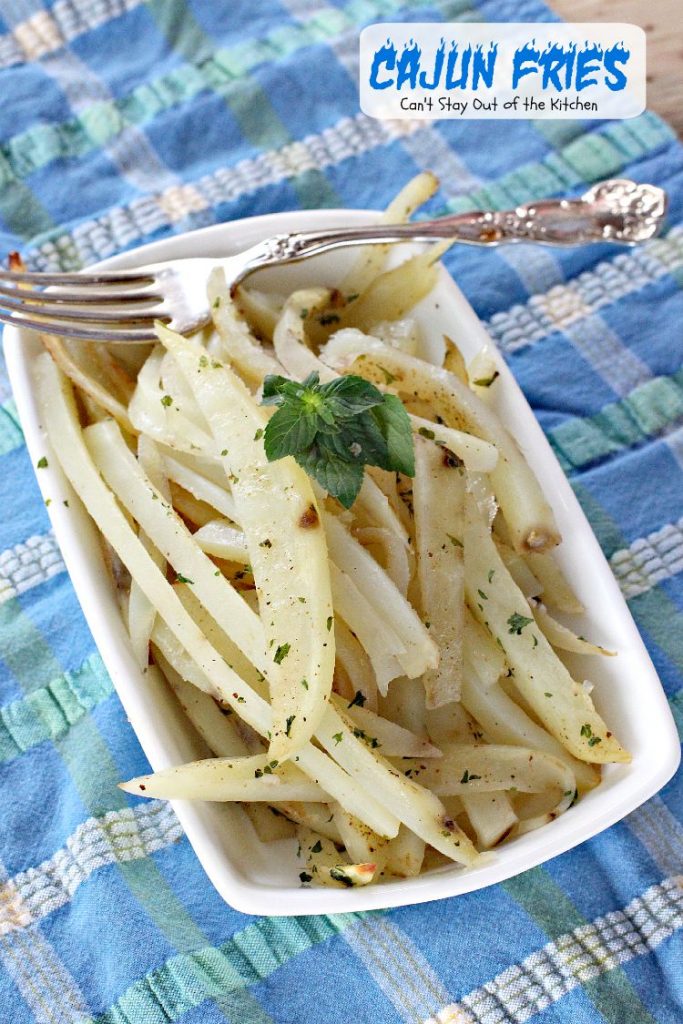 Cajun Fries | Can't Stay Out of the Kitchen | these amazing oven-baked #fries have amazing flavor from #cajun seasoning. #glutenfree #vegan
