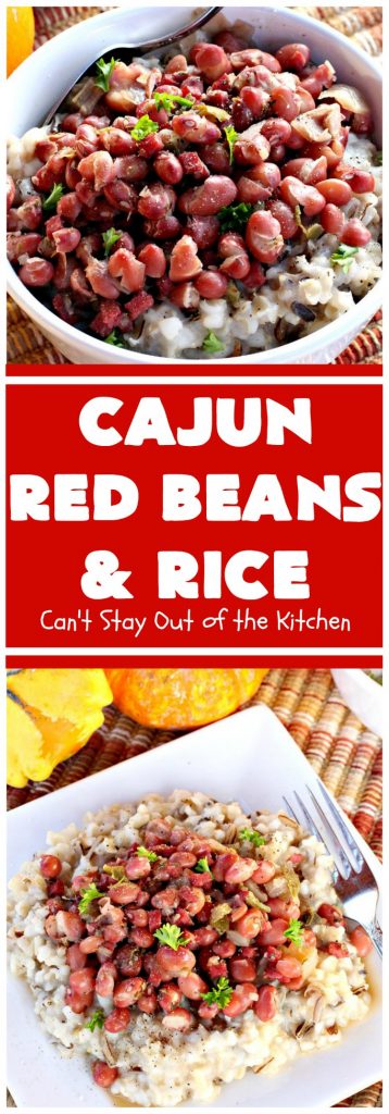 Cajun Red Beans and Rice | Can't Stay Out of the Kitchen | this fabulous #RedBeansandRice #recipe is absolutely mouthwatering & perfect for fall and winter nights. It's hearty, filling & totally satisfying. #redbeans #rice #ham #pork #glutenfree #Cajun