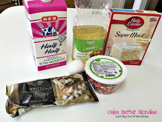 Cake Batter Blondies | Can't Stay Out of the Kitchen | the most awesome blondies ever! These are filled with #whitechocolatechips & #rainbowsprinkles for a heavenly taste you'll be drooling over! #chocolate #dessert