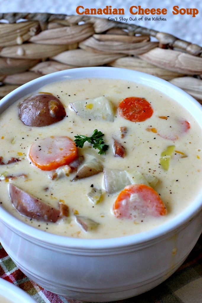 Canadian Cheese Soup | Can't Stay Out of the Kitchen | the BEST #ham and #cheese #soup you'll ever eat. One of my favorite comfort foods.