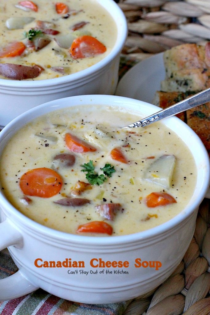 Canadian Cheese Soup | Can't Stay Out of the Kitchen | the BEST #ham and #cheese #soup you'll ever eat. One of my favorite comfort foods.