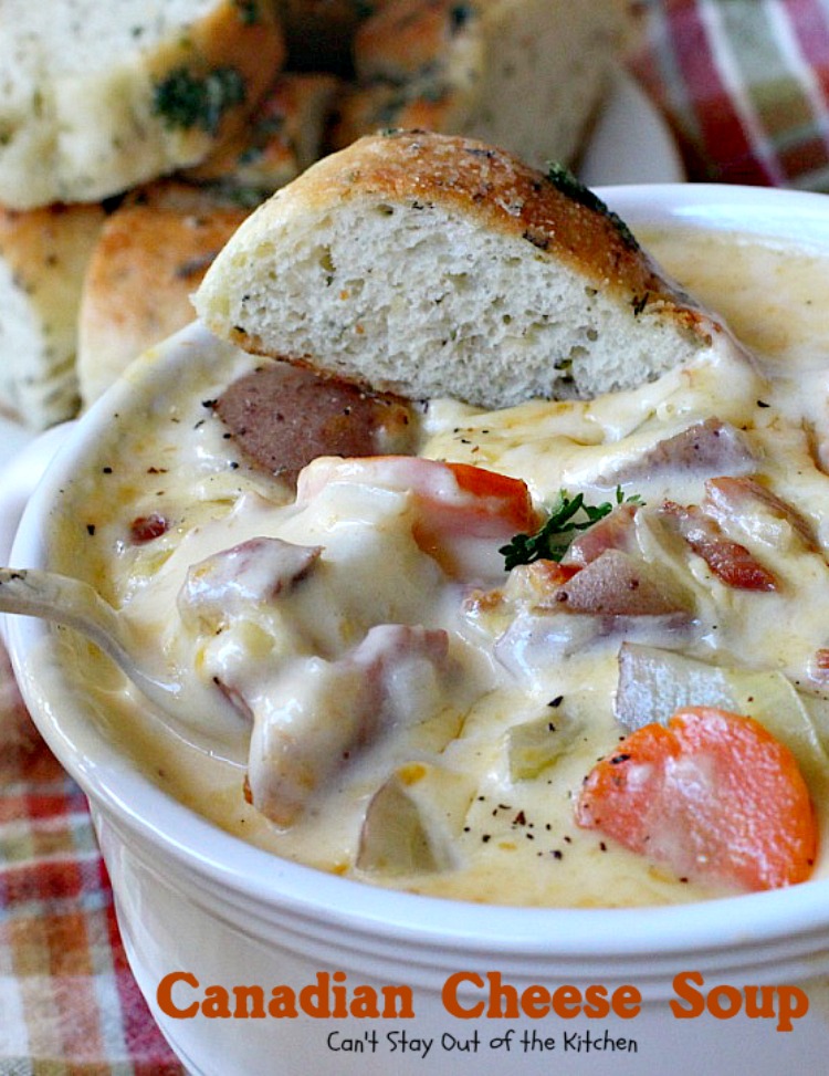 Canadian Cheese Soup | Can't Stay Out of the Kitchen | the BEST #ham and #cheese #soup you'll ever eat. One of my favorite comfort foods.