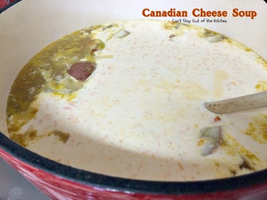 Canadian Cheese Soup | Can't Stay Out of the Kitchen | the BEST #ham and #cheese #soup you'll ever eat. One of my favorite comfort foods.
