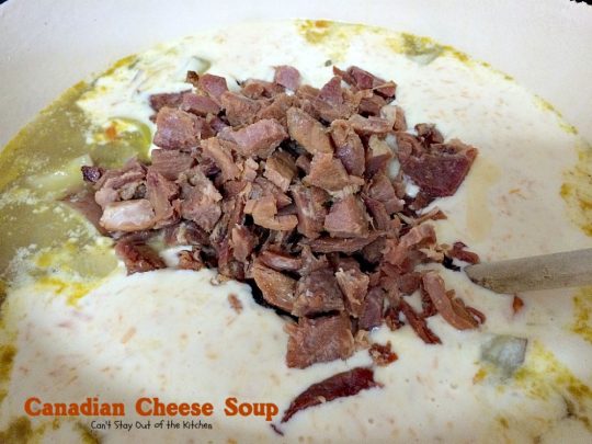 Canadian Cheese Soup | Can't Stay Out of the Kitchen | the BEST #ham and #cheese #soup you'll ever eat. One of my favorite comfort foods.