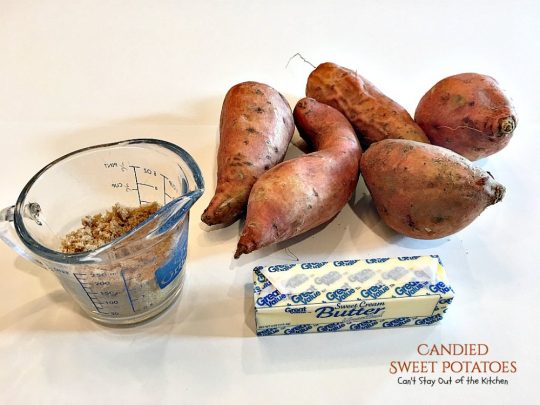 Candied Sweet Potatoes | Can't Stay Out of the Kitchen | this family favorite #sweetpotatoes dish is a quick, easy no-fuss recipe using only 3 ingredients! Great for the #holidays. #glutenfree