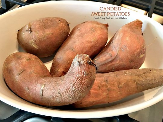 Candied Sweet Potatoes | Can't Stay Out of the Kitchen | this family favorite #sweetpotatoes dish is a quick, easy no-fuss recipe using only 3 ingredients! Great for the #holidays. #glutenfree