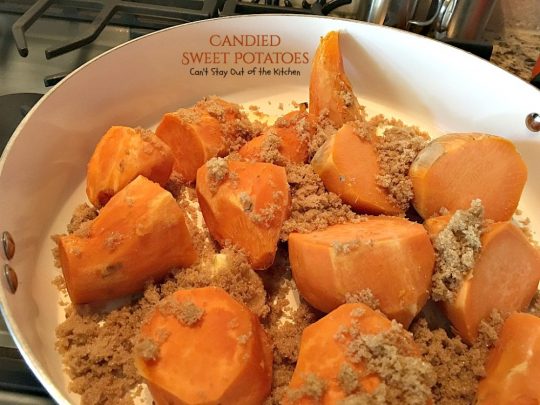 Candied Sweet Potatoes | Can't Stay Out of the Kitchen | this family favorite #sweetpotatoes dish is a quick, easy no-fuss recipe using only 3 ingredients! Great for the #holidays. #glutenfree