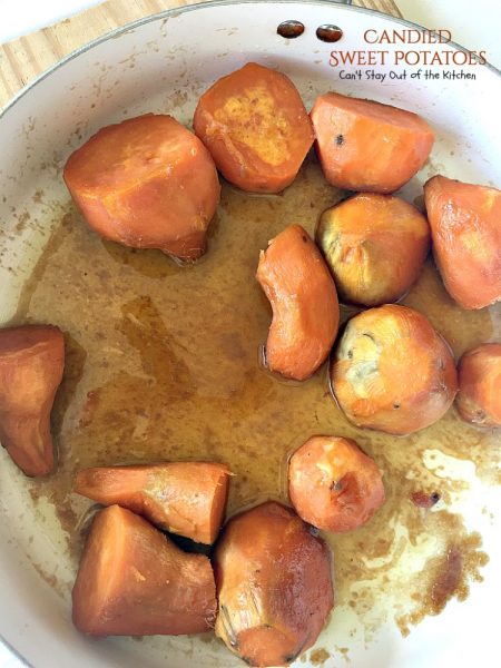 Candied Sweet Potatoes | Can't Stay Out of the Kitchen | this family favorite #sweetpotatoes dish is a quick, easy no-fuss recipe using only 3 ingredients! Great for the #holidays. #glutenfree