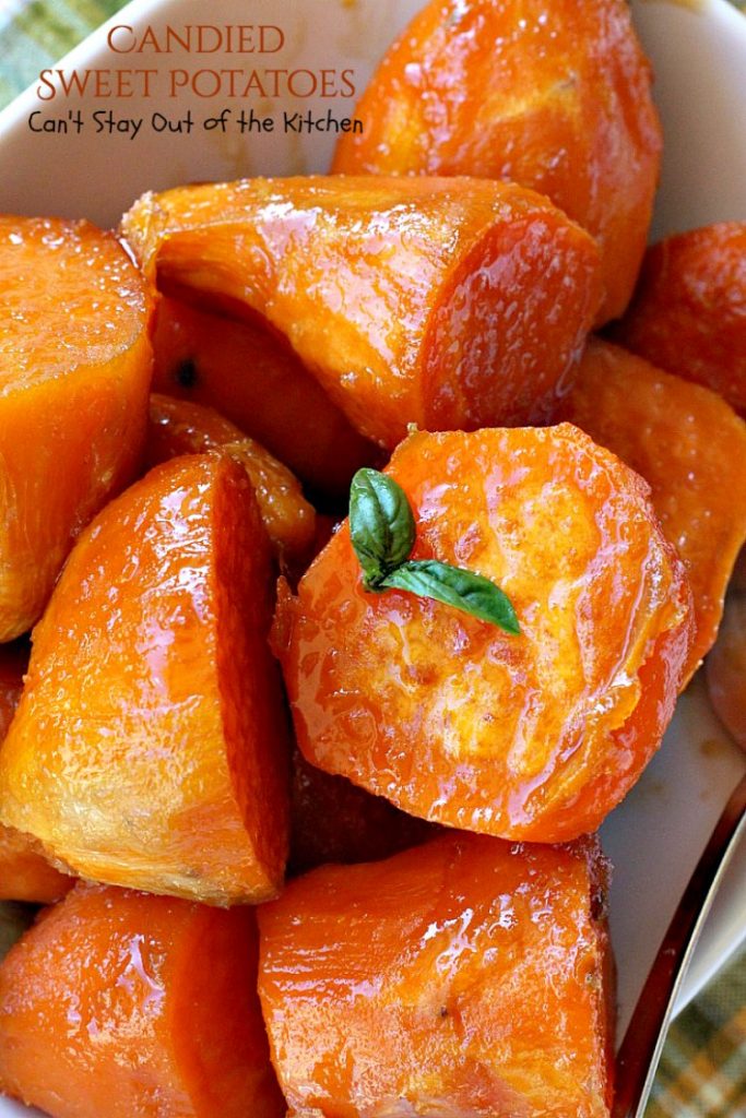 Candied Sweet Potatoes | Can't Stay Out of the Kitchen | this family favorite #sweetpotatoes dish is a quick, easy no-fuss recipe using only 3 ingredients! Great for the #holidays. #glutenfree