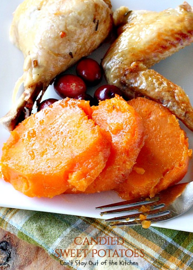 Candied Sweet Potatoes | Can't Stay Out of the Kitchen | this family favorite #sweetpotatoes dish is a quick, easy no-fuss recipe using only 3 ingredients! Great for the #holidays. #glutenfree