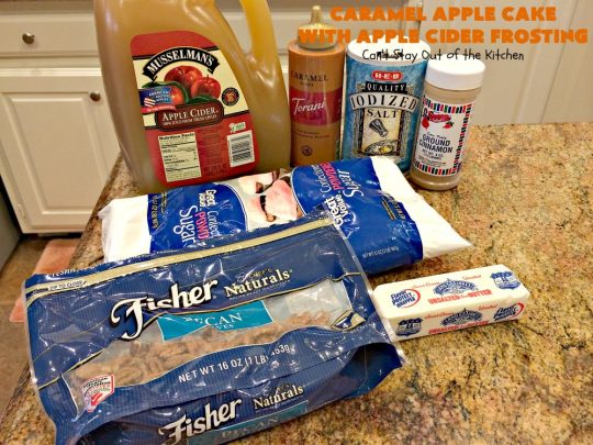 Caramel Apple Cake with Apple Cider Frosting | Can't Stay Out of the Kitchen | this heavenly #cake is rich, decadent & divine! It uses #caramel sauce in the cake & drizzled over the frosting. Absolutely mouthwatering! #dessert #apple
