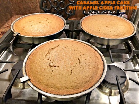 Caramel Apple Cake with Apple Cider Frosting | Can't Stay Out of the Kitchen | this heavenly #cake is rich, decadent & divine! It uses #caramel sauce in the cake & drizzled over the frosting. Absolutely mouthwatering! #dessert #apple