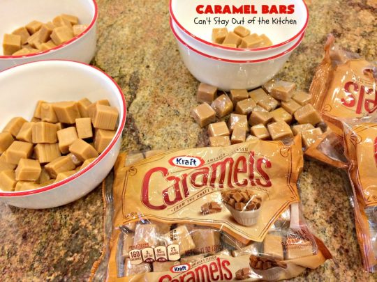 Caramel Bars (a.k.a. Turtle Bars) | Can't Stay Out of the Kitchen | these decadent & divine #brownies are like eating #TurtleCandies! They're filled with #chocolate chips, #caramels & pecans in a scrumptious streusel topping & crust. Perfect for #holiday baking & #Christmas #cookie exchanges.