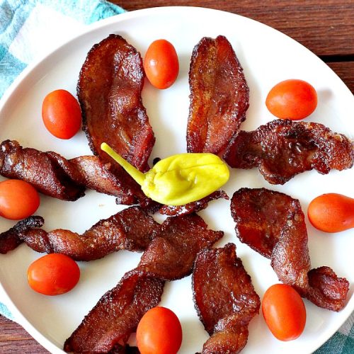 Caramelized Jalapeno Bacon Twists | Can't Stay Out of the Kitchen | this sensational 3 ingredient #appetizer is perfect for any #tailgating or #holiday party. It's quick & easy to make and has enough heat to keep it interesting. #TexMex #jalapenos #bacon #GlutenFree #3IngredientRecipe #HolidayAppetizer #GlutenFreeAppetizer #CaramelizedJalapenoBaconTwists