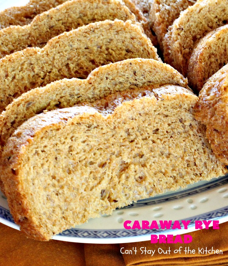 Caraway Rye Bread | Can't Stay Out of the Kitchen | this savory & delectable #bread is so easy since it's made in the #breadmaker. It's got a rustic old-world taste since it uses #RyeFlour & #CarawaySeeds. We enjoy eating it for #breakfast or as a dinner bread. #HomeBakedBread #CarawayRyeBread