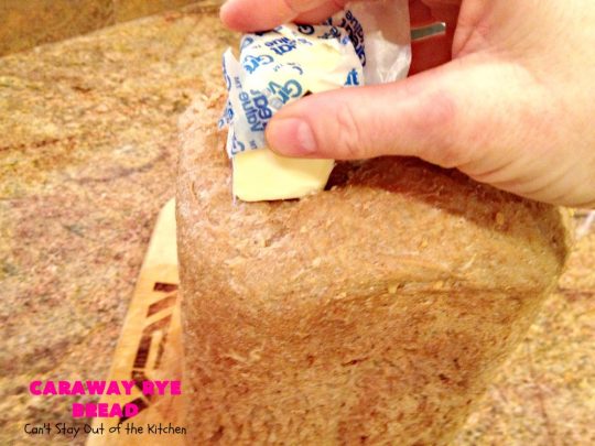Caraway Rye Bread | Can't Stay Out of the Kitchen | this savory & delectable #bread is so easy since it's made in the #breadmaker. It's got a rustic old-world taste since it uses #RyeFlour & #CarawaySeeds. We enjoy eating it for #breakfast or as a dinner bread. #HomeBakedBread #CarawayRyeBread