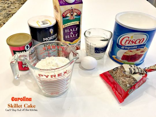 Carolina Skillet Cake | Can't Stay Out of the Kitchen | this fabulous #coffeecake is baked in a cast-iron skillet & is a terrific idea for a #holiday #breakfast. We love this #cake.