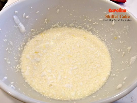 Carolina Skillet Cake | Can't Stay Out of the Kitchen | this fabulous #coffeecake is baked in a cast-iron skillet & is a terrific idea for a #holiday #breakfast. We love this #cake.