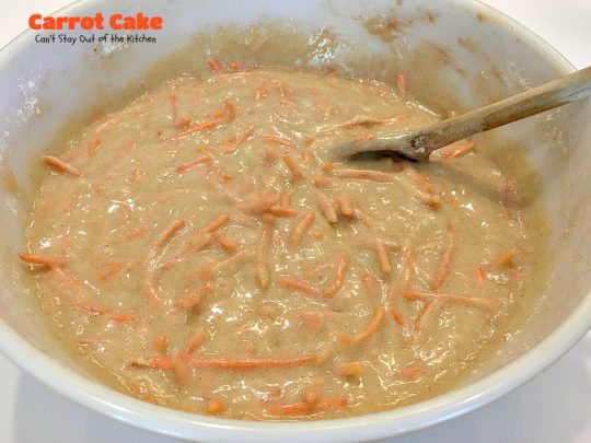 Carrot Cake | Can't Stay Out of the Kitchen | the most awesome Carrot Cake ever! This #cake is so rich you will be drooling over each bite. #dessert #creamcheese frosting.