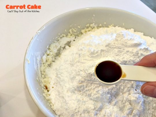 Carrot Cake | Can't Stay Out of the Kitchen | the most awesome Carrot Cake ever! This #cake is so rich you will be drooling over each bite. #dessert #creamcheese frosting.