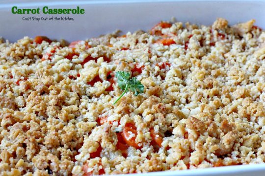 Carrot Casserole | Can't Stay Out of the Kitchen | this scrumptious #casserole makes a great #holiday side dish. You can make it in the #crockpot, too. #carrots 
