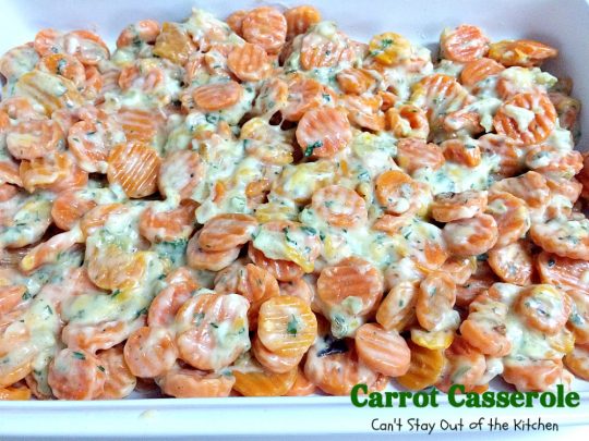 Carrot Casserole | Can't Stay Out of the Kitchen | this scrumptious #casserole makes a great #holiday side dish. You can make it in the #crockpot, too. #carrots 