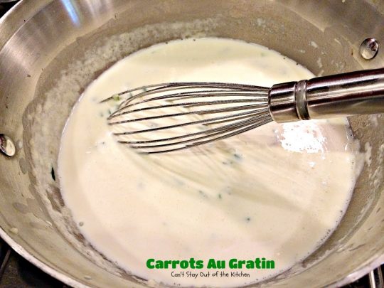 Carrots Au Gratin | Can't Stay Out of the Kitchen | one of our favorite #holiday #casseroles. Perfect for #FathersDay. #carrots