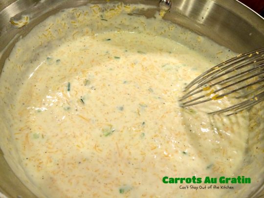 Carrots Au Gratin | Can't Stay Out of the Kitchen | one of our favorite #holiday #casseroles. Perfect for #FathersDay. #carrots