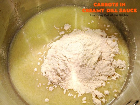 Carrots in Creamy Dill Sauce | Can't Stay Out of the Kitchen | This quick & easy #carrot dish has a mouthwatering dill sauce. It's wonderful for week night suppers. It's also great for #holidays like #Thanksgiving & #Christmas. #glutenfree