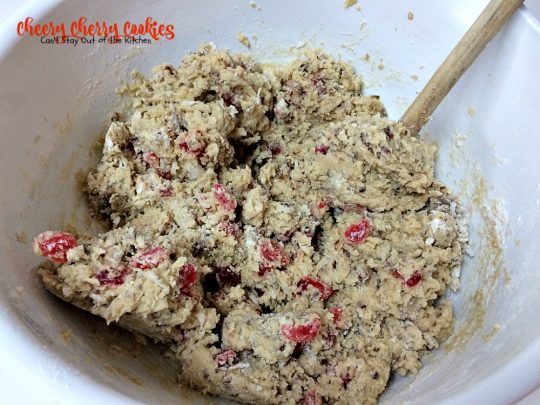 Cheery Cherry Cookies | Can't Stay Out of the Kitchen | these are one of our favorite #Christmas #cookies! They're full of candied #cherries and #coconut for spectacular flavor. #dessert