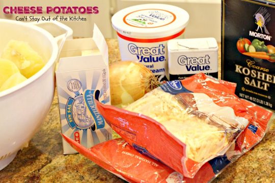 Cheese Potatoes | Can't Stay Out of the Kitchen | this easy & delicious #potato dish is perfect for #Father'sDay & other #holidays. Our family loves it! #glutenfree