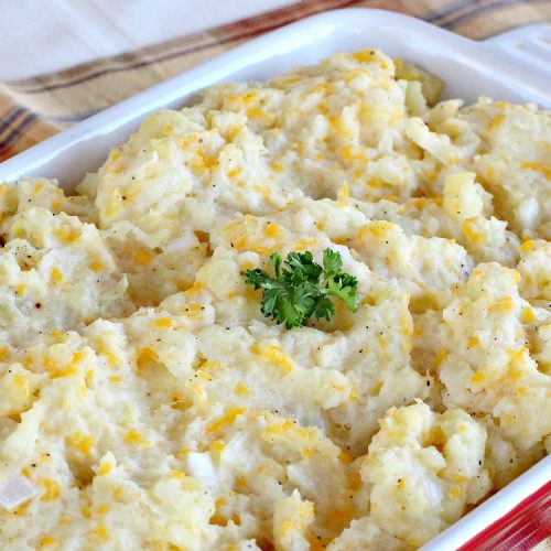 Cheese Potatoes | Can't Stay Out of the Kitchen | this easy & delicious #potato dish is perfect for #Father'sDay & other #holidays. Our family loves it! #glutenfree
