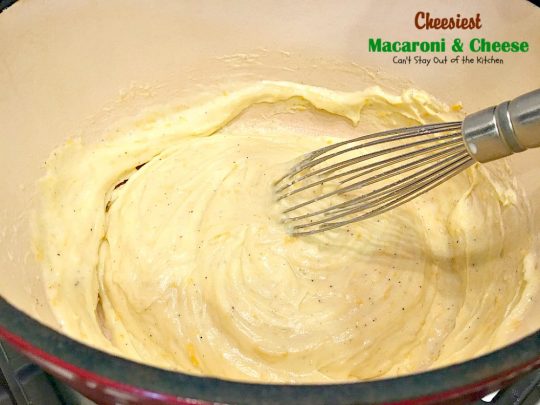 Cheesiest Macaroni and Cheese | Can't Stay Out of the Kitchen | heavenly comfort food that uses 3 #cheeses & topped with #panko bread crumbs. #Macaroni&Cheese #pasta #MeatlessMonday