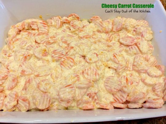 Cheesy Carrot Casserole | Can't Stay Out of the Kitchen | fantastic 5-ingredient recipe that's perfect for #holidays like #MothersDay or #Easter. Quick & easy. #carrots